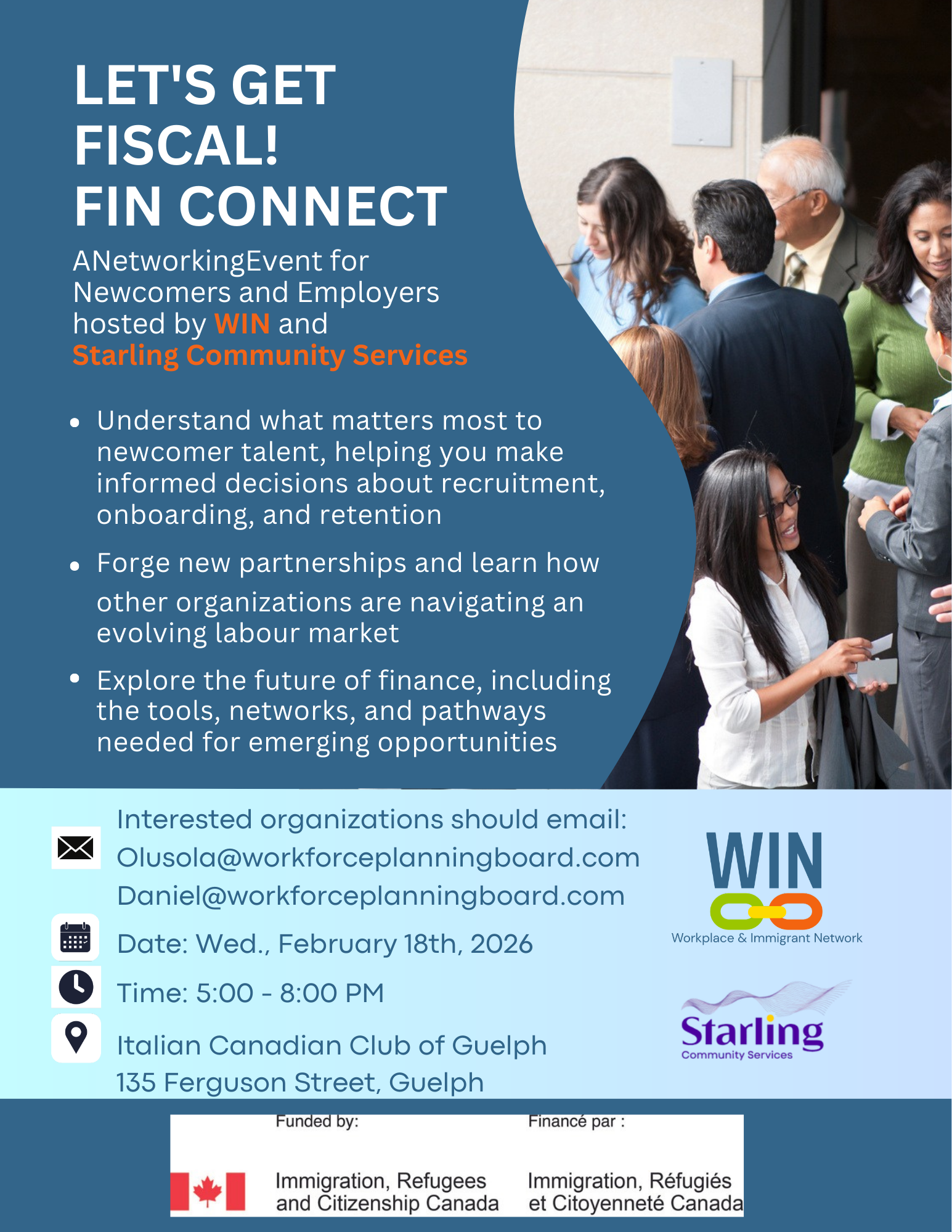 FIN Connect! A Networking Event for Newcomers and Employers